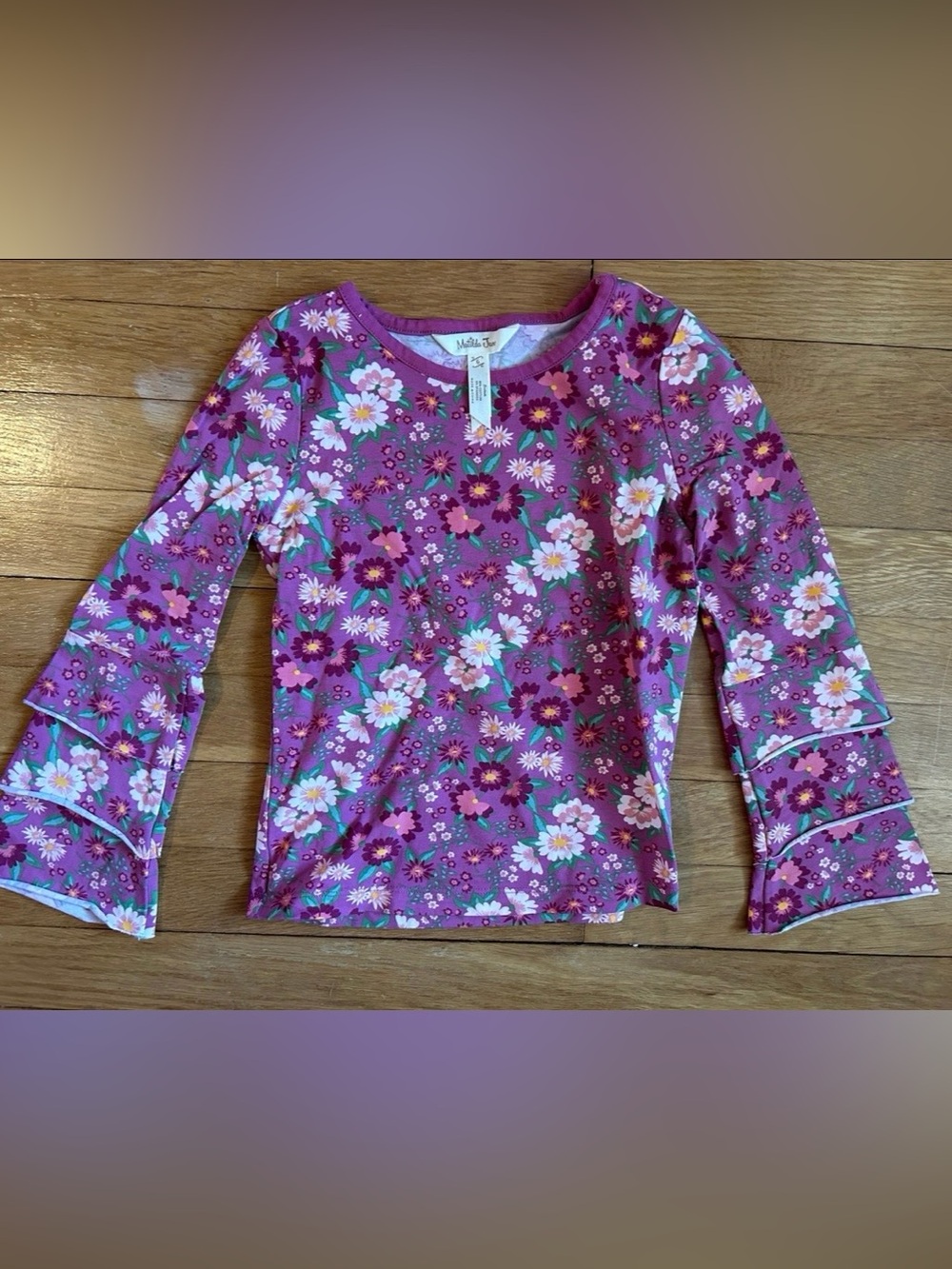 Matilda Jane Violet Floral Bell Sleeve Long Sleeve Tee